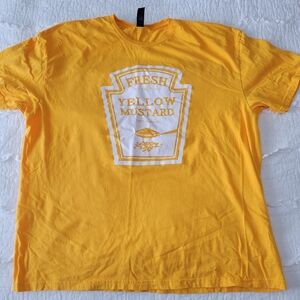 Fresh Yellow Mustard TShirt 2XL NWOT 100% Cotton Mustard Yellow Short Sleeve